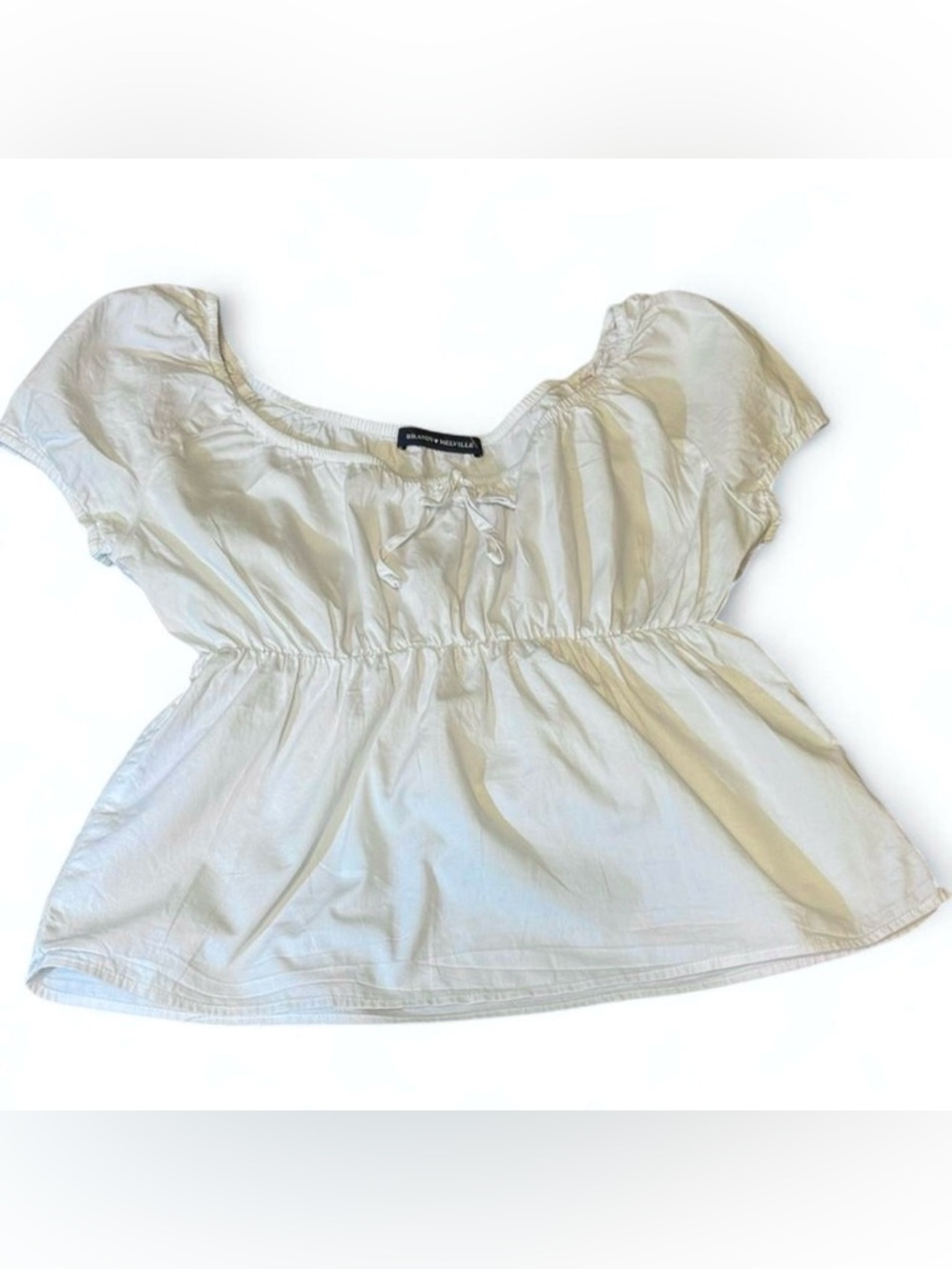 Brandy Melville White Short Sleeve Top - Like New - One Size / Small